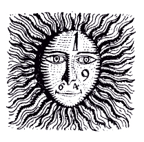 Photo of small sun colophon